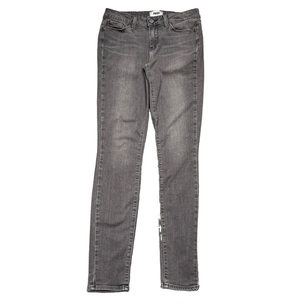 Paige Verdugo Ultra Skinny Jeans 28 (28x29.5) Gray Stretch Mid Rise Denim Womens